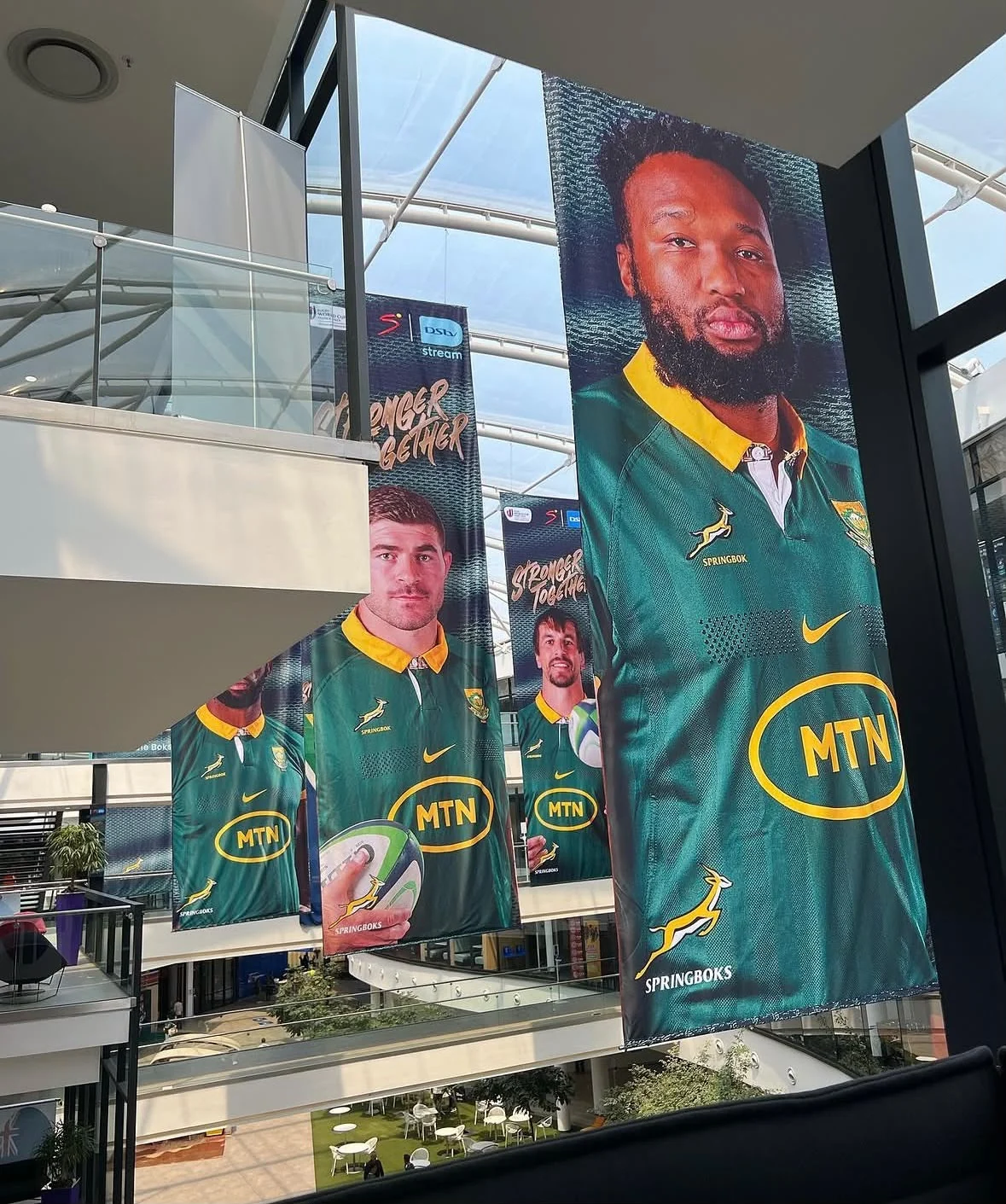A large outdoor MTN Springboks billboard installation